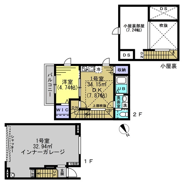 グランデュールＤ 1号室 間取り