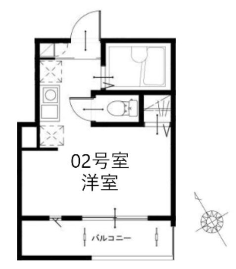 メルディア津田沼 202号室 間取り