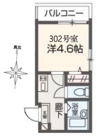 メルディア二和西４丁目 302号室 間取り