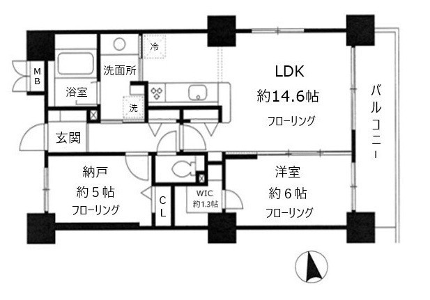 ＳｉｎｃｅｒｉｔｙＭＵＲＡＫＡＭＩⅢ（シンセリティムラカミスリー 301号室 間取り