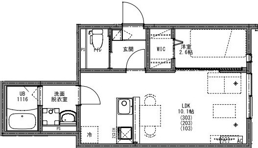 ＫＥＩＡＩ　ＲＥＳＩＤＥＮＣＥ　八千代中央 103号室 間取り