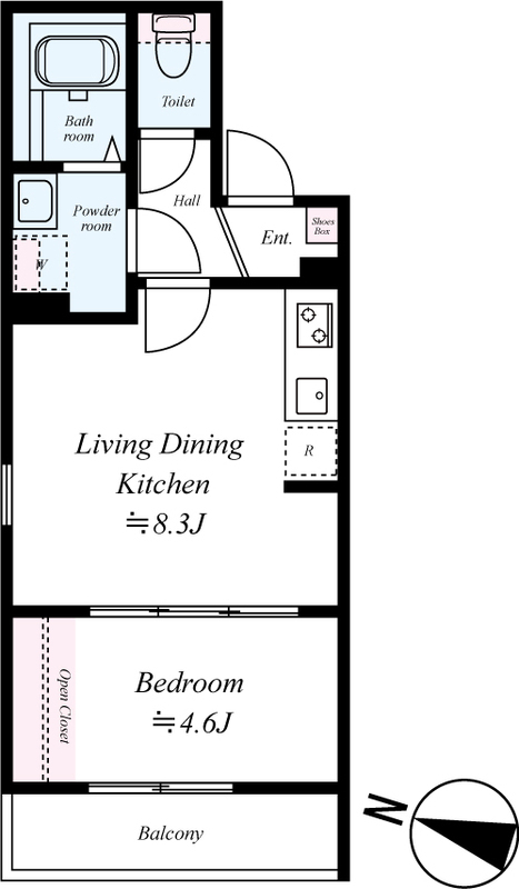 ＧＲＡＤＵＳ志津 302号室 間取り