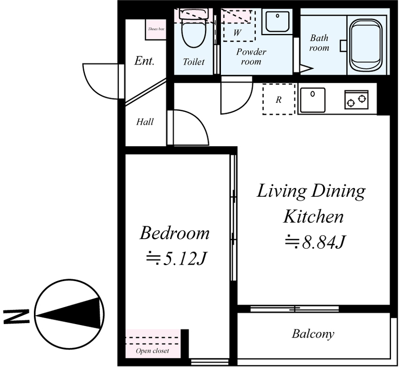 ＧＲＡＤＵＳ八千代中央Ⅲ 204号室 間取り