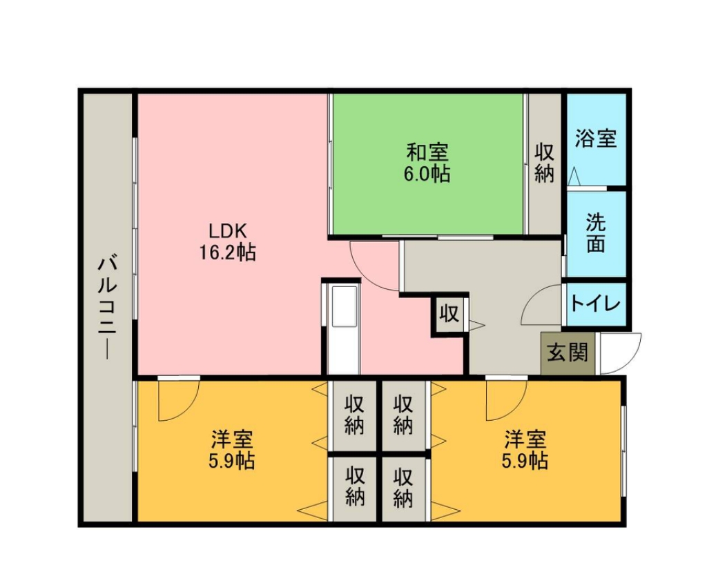アイングレース八千代 705号室 間取り
