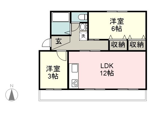 村上団地３街区 35-403号室 間取り