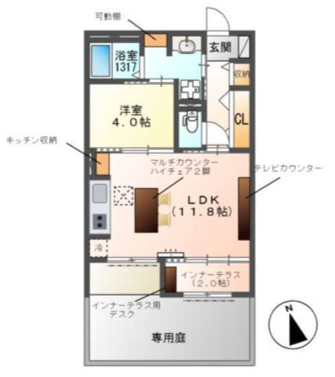 パークエステートⅠ 303号室 間取り