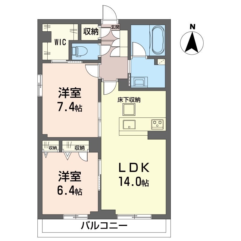 トラストメゾン白木蓮Ⅰ 105号室 間取り