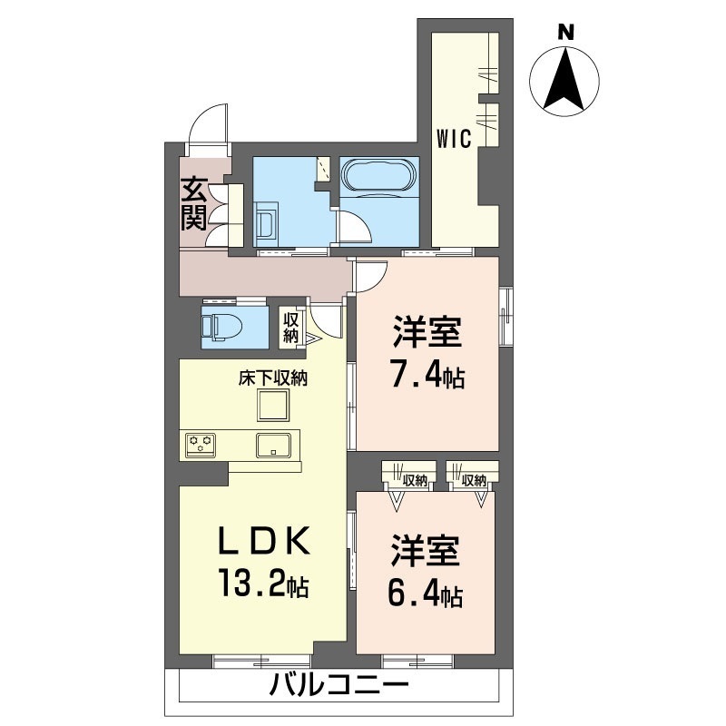 トラストメゾン白木蓮Ⅰ 203号室 間取り