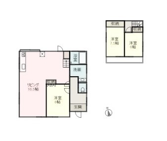 萱田町貸家 間取り