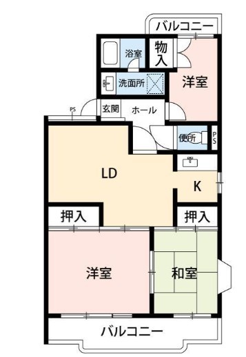 エントピア勝田台 201号室 間取り