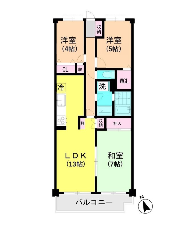 ライオンズマンション津田沼前原 503号室 間取り
