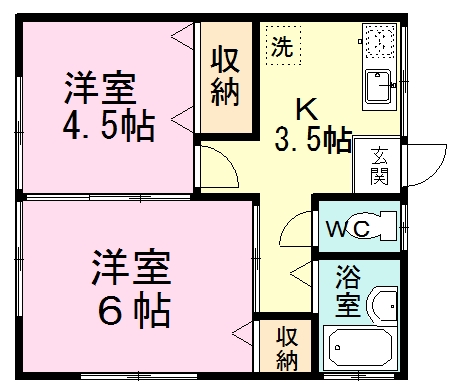 モンブラン 201号室 間取り
