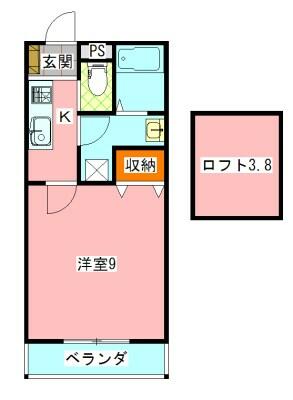 グリーンゲイブルズ 202号室 間取り