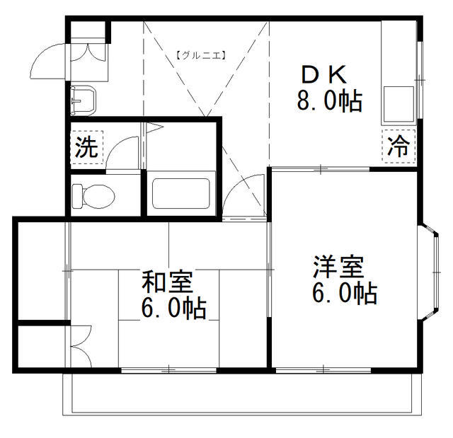 トラストハイツ 202号室 間取り