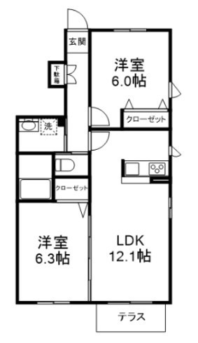 リヴ・フォワード薬円台 101号室 間取り