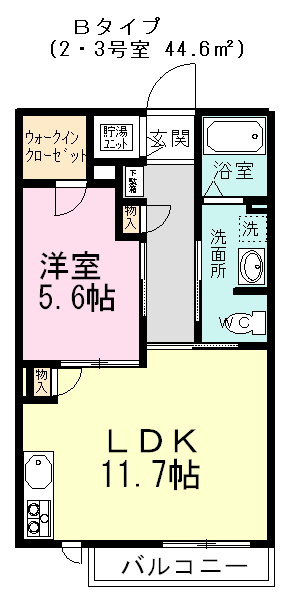 メゾン・リョクエンⅢ 203号室 間取り