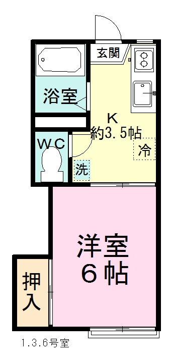 サンコスモＫ 201号室 間取り