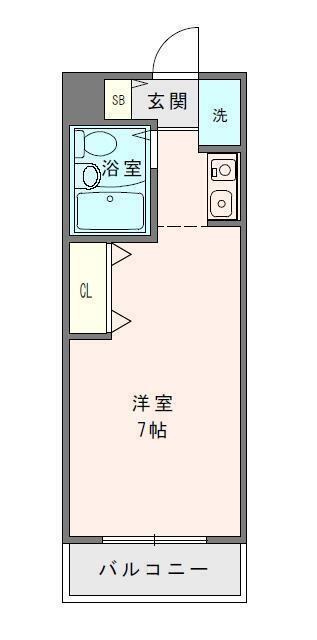 サンハイツ習志野（習志野台５丁目） 105号室 間取り