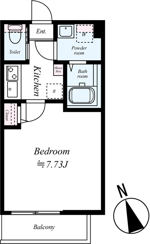 ＧＲＡＤＵＳ　ＲＯ 101号室 間取り
