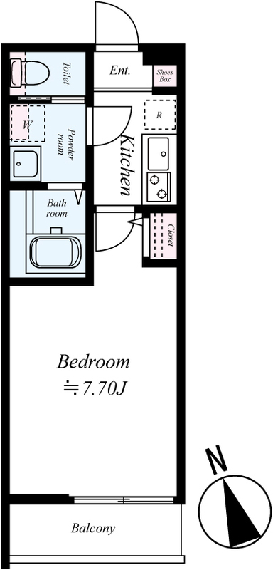 ＧＲＡＤＵＳ　ＲＯ 302号室 間取り