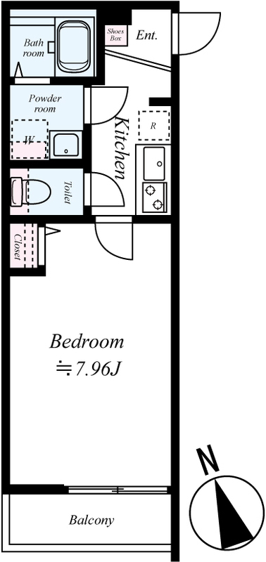 ＧＲＡＤＵＳ　ＲＯ 103号室 間取り