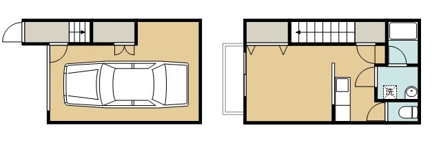 ガレージハウス飯山満 3号室 間取り