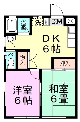 サンライズヒル 102号室 間取り