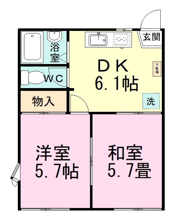 フォーブル西習志野 103号室 間取り