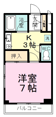 コーポリクサン 206号室 間取り