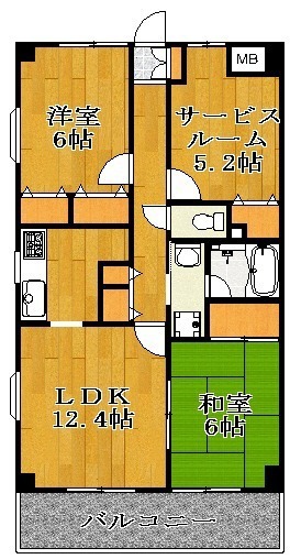 アレグリア芝山 102号室 間取り