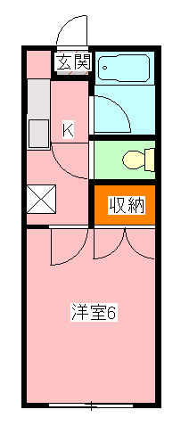 パストラルハウスＤ棟 107号室 間取り