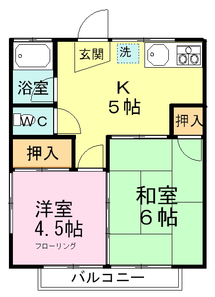 カーサつるや 201号室 間取り