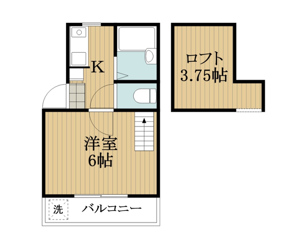 ウイングコート 202号室 間取り
