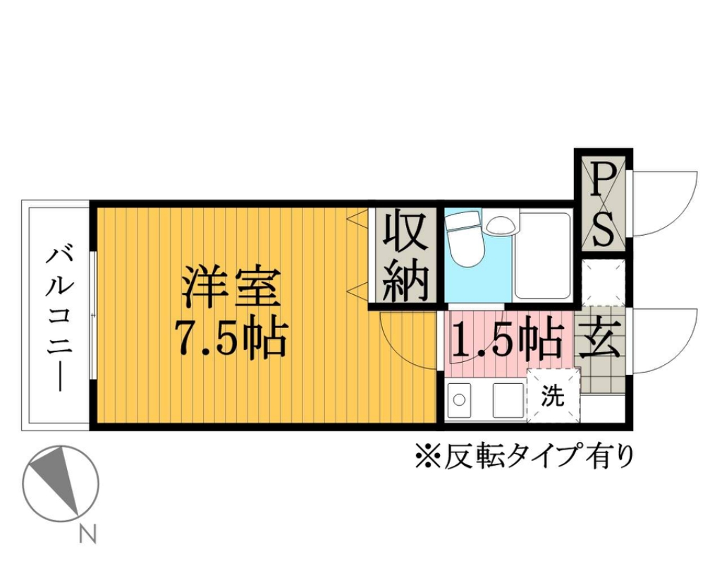 ＴＷＩＮ　ＨＯＴＡＲＵＮＯⅠ Ⅰ108号室 間取り
