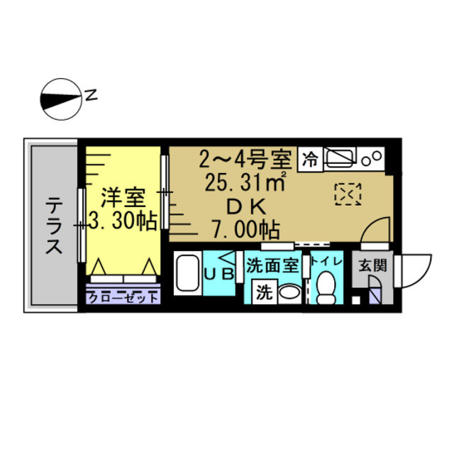 Ｃａｌｍ津田沼 102号室 間取り