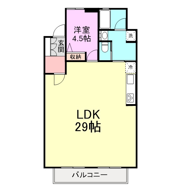 ラポール観山 702号室 間取り