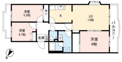 キャロットミノル 201号室 間取り