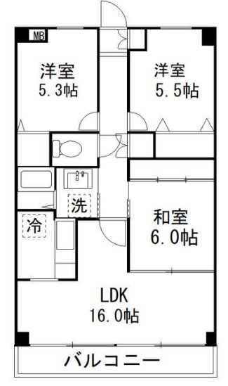 アクトヒルズ八千代Ⅱ 402号室 間取り