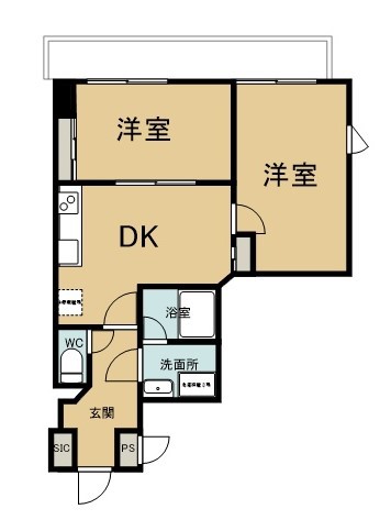 アロー芝山マンション 201号室 間取り