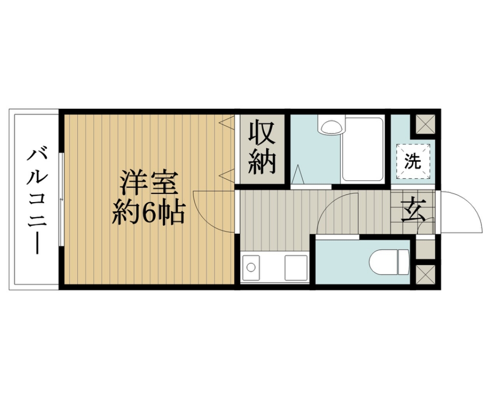 ＬＩＧＨＴＳ 216号室 間取り