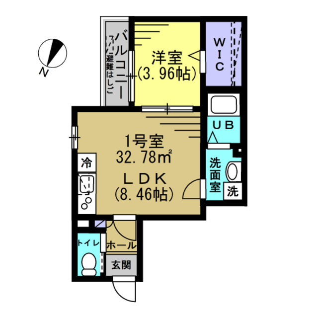 ルノン薬円台 201号室 間取り