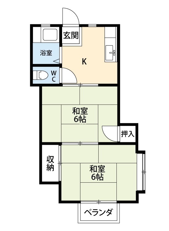 サンフラワーⅡ 202号室 間取り