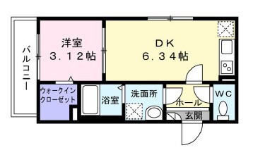 Ｓａｌａ　奏 102号室 間取り