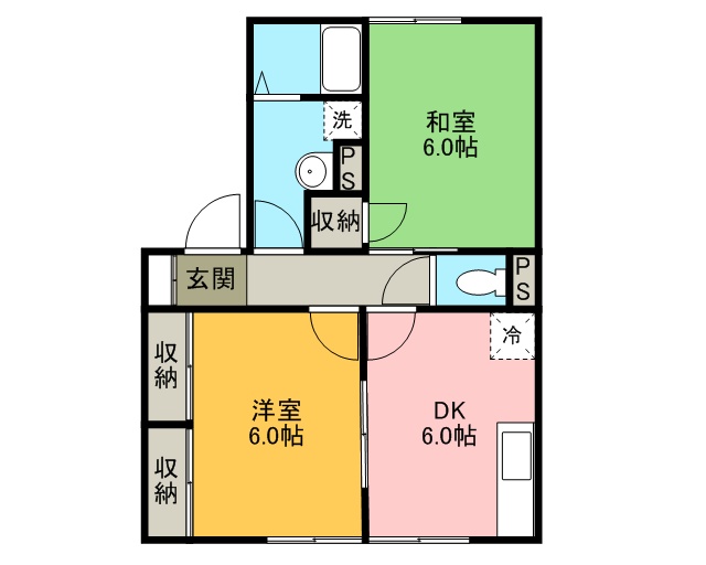 メゾン八千代台２号棟 101号室 間取り