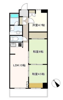 シャトルグランディ 206号室 間取り