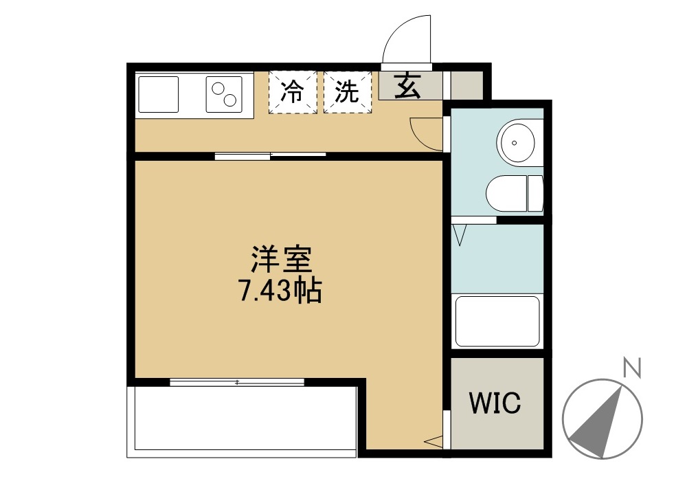 ＣＡＲＥＬ新鎌ヶ谷 109号室 間取り