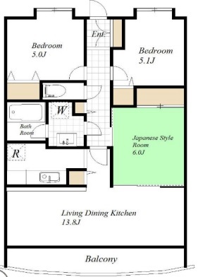 グランメゾン八千代緑が丘Ⅱ 107号室 間取り