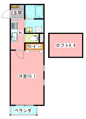 ベクヴェーム 203号室 間取り