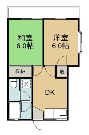 藤ハイツ 201号室 間取り