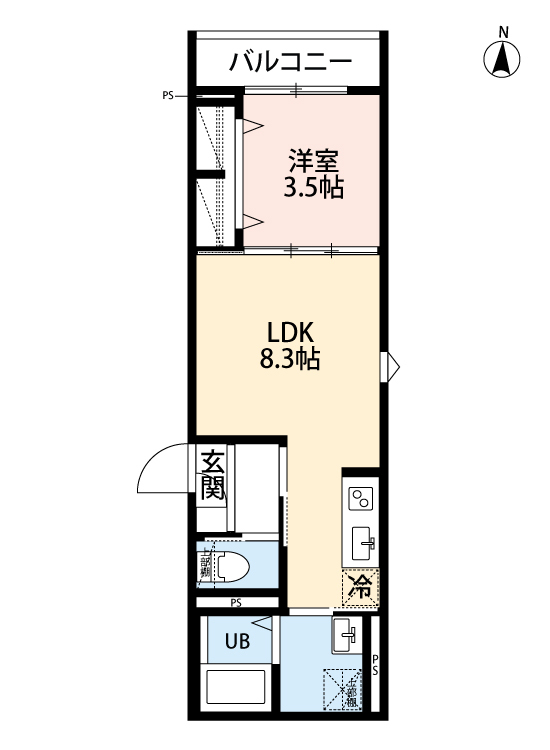 ｒｏｂｏｔ　ｈｏｍｅ　前原Ⅱ 305号室 間取り